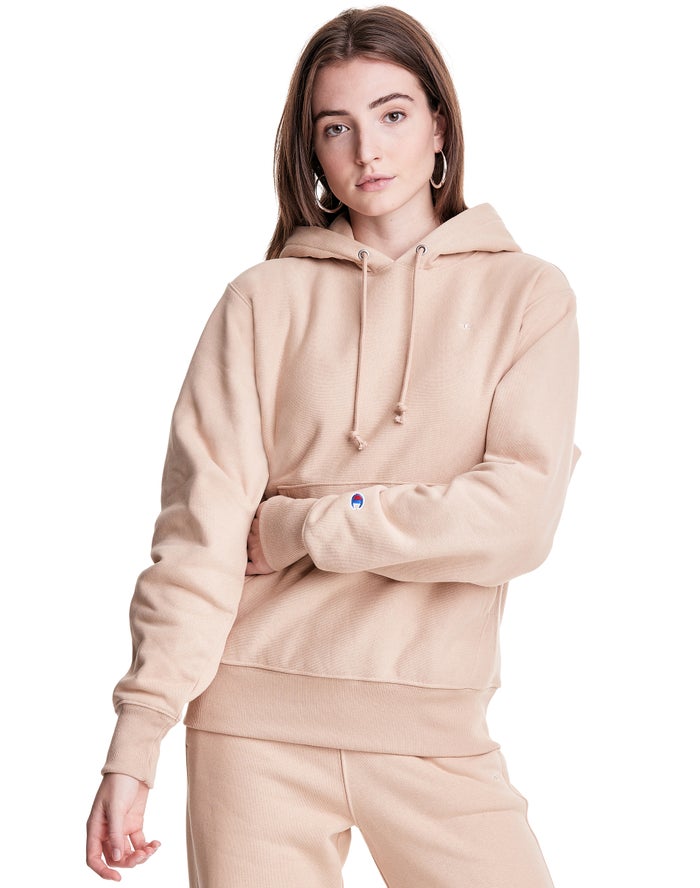 Sudadera Con Capucha Champion Mujer - Reverse Weave Boyfriend ( Beige ) 7018943-FV